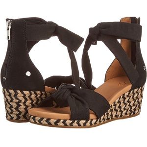 Black Uggs Espadrille Sandals Women’s Size 8